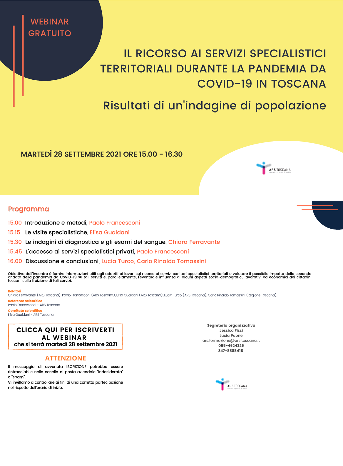 Il ricorso ai servizi specialistici territoriali durante la pandemia da COVID-19 in Toscana