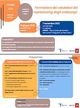 Webinar formazione dei valutatori del reprocessing degli endoscopi